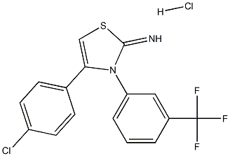 4-(4-chlorophenyl)-3-[3-(trifluoromethyl)phenyl]-2,3-dihydro-1,3-thiazol-2-imine hydrochloride|