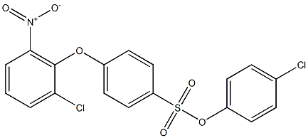 4-chlorophenyl 4-(2-chloro-6-nitrophenoxy)benzene-1-sulfonate,,结构式