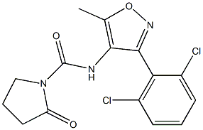 N1-[3-(2,6-dichlorophenyl)-5-methylisoxazol-4-yl]-2-oxopyrrolidine-1-carboxamide Structure