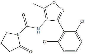 N1-[3-(2,6-dichlorophenyl)-5-methylisoxazol-4-yl]-2-oxopyrrolidine-1-carboxamide|