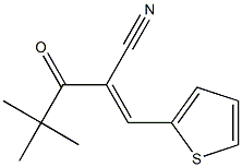 2-(2,2-dimethylpropanoyl)-3-(2-thienyl)acrylonitrile 化学構造式