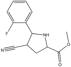 methyl 4-cyano-5-(2-fluorophenyl)-2-pyrrolidinecarboxylate|