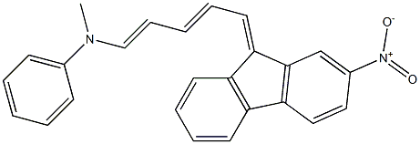 N1-methyl-N1-[5-(2-nitro-9H-fluoren-9-yliden)penta-1,3-dienyl]aniline 结构式