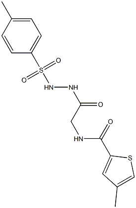  N2-(2-{2-[(4-methylphenyl)sulfonyl]hydrazino}-2-oxoethyl)-4-methylthiophene-2-carboxamide