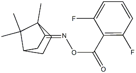 2-{[(2,6-difluorobenzoyl)oxy]imino}-1,7,7-trimethylbicyclo[2.2.1]heptane,,结构式