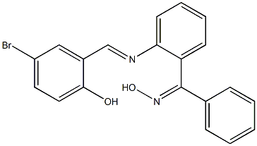 {2-[(5-bromo-2-hydroxybenzylidene)amino]phenyl}(phenyl)methanone oxime Struktur