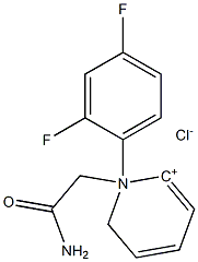 N1-(2,4-difluorophenyl)-2-pyridinium-1-ylacetamide chloride Structure