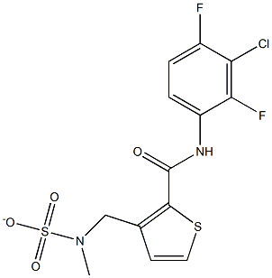 2-[(3-chloro-2,4-difluoroanilino)carbonyl]-3-thienyl-N,N-dimethylsulfamate,,结构式