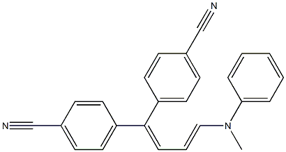 4-[1-(4-cyanophenyl)-4-(methylanilino)buta-1,3-dienyl]benzonitrile,,结构式