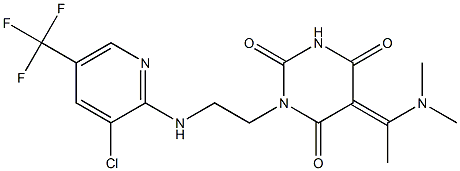 1-(2-{[3-chloro-5-(trifluoromethyl)-2-pyridinyl]amino}ethyl)-5-[1-(dimethylamino)ethylidene]-2,4,6(1H,3H,5H)-pyrimidinetrione