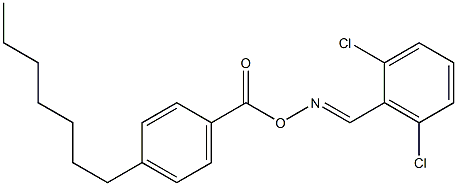 1-{4-[({[(2,6-dichlorophenyl)methylene]amino}oxy)carbonyl]phenyl}heptane Structure