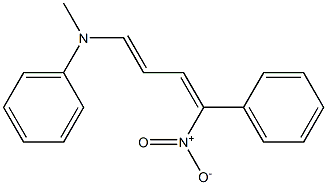 N1-methyl-N1-(4-nitro-4-phenylbuta-1,3-dienyl)aniline,,结构式