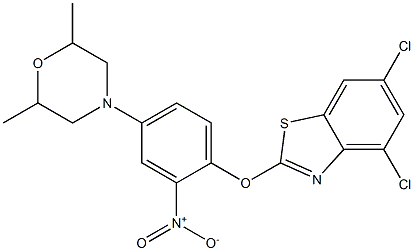 4-{4-[(4,6-dichloro-1,3-benzothiazol-2-yl)oxy]-3-nitrophenyl}-2,6-dimethylmorpholine