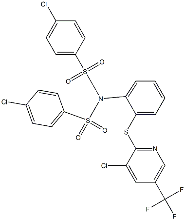 4-chloro-N-[(4-chlorophenyl)sulfonyl]-N-(2-{[3-chloro-5-(trifluoromethyl)-2-pyridinyl]sulfanyl}phenyl)benzenesulfonamide