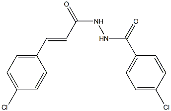 4-chloro-N'-[(E)-3-(4-chlorophenyl)-2-propenoyl]benzenecarbohydrazide,,结构式