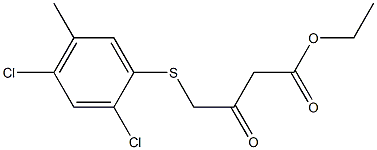 ethyl 4-[(2,4-dichloro-5-methylphenyl)thio]-3-oxobutanoate 化学構造式