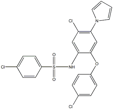  N1-[5-chloro-2-(4-chlorophenoxy)-4-(1H-pyrrol-1-yl)phenyl]-4-chlorobenzene-1-sulfonamide