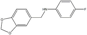 N1-(1,3-benzodioxol-5-ylmethyl)-4-fluoroaniline 结构式