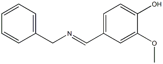 4-[(benzylimino)methyl]-2-methoxyphenol Struktur