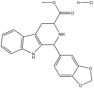 (6R,12R)-Methyl-1,2,3,4-tetrahydro-1-(3,4-Methylenedioxyphenyl)-9H-Pyrido-(3,4-b)-Indole-3-Carboxylate HCL Structure