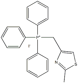 ((2-methylthiazol-4-yl)methyl)triphenylphosphonium iodide Struktur