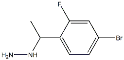 (1-(4-bromo-2-fluorophenyl)ethyl)hydrazine Structure