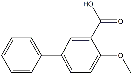 (2-methoxy-5-phenyl)benzoic acid,,结构式
