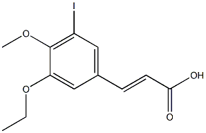 (E)-3-(3-ethoxy-5-iodo-4-methoxyphenyl)acrylic acid Structure