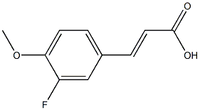 (E)-3-(3-fluoro-4-methoxyphenyl)acrylic acid Struktur