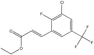 (E)-ethyl 3-(3-chloro-2-fluoro-5-(trifluoromethyl)phenyl)acrylate Struktur