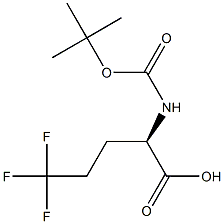 (R)-2-(tert-butoxycarbonylamino)-5,5,5-trifluoropentanoic acid Structure