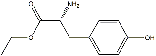 (R)-ethyl 2-amino-3-(4-hydroxyphenyl)propanoate 结构式