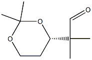 (S)-2-(2,2-dimethyl-1,3-dioxan-4-yl)-2-methylpropanal Struktur