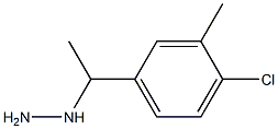 1-(1-(4-chloro-3-methylphenyl)ethyl)hydrazine,,结构式