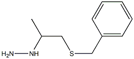 1-(1-(benzylthio)propan-2-yl)hydrazine Struktur