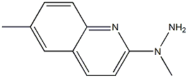 1-methyl-1-(6-methylquinolin-2-yl)hydrazine Struktur