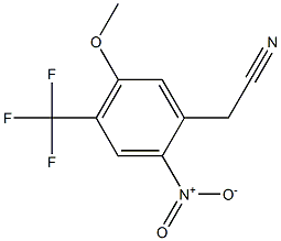 2-(4-(trifluoromethyl)-5-methoxy-2-nitrophenyl)acetonitrile,,结构式