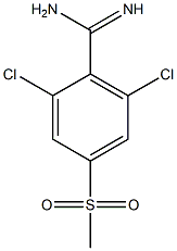2,6-dichloro-4-(methylsulfonyl)benzamidine Structure