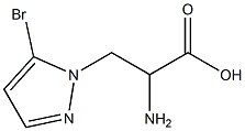 2-amino-3-(5-bromo-1H-pyrazol-1-yl)propanoic acid Structure
