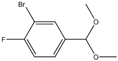 2-bromo-4-(dimethoxymethyl)-1-fluorobenzene 化学構造式