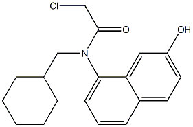 2-chloro-N-(cyclohexylmethyl)-N-(2-hydroxynaphthalen-8-yl)acetamide,,结构式