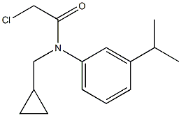 2-chloro-N-(cyclopropylmethyl)-N-(3-isopropylphenyl)acetamide Structure