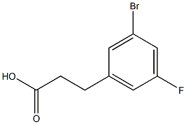3-(3-bromo-5-fluorophenyl)propanoic acid,,结构式