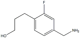 3-(4-(aminomethyl)-2-fluorophenyl)propan-1-ol,,结构式