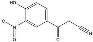 3-(4-hydroxy-3-nitrophenyl)-3-oxopropanenitrile Struktur