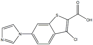 3-chloro-6-(1H-imidazol-1-yl)benzo[b]thiophene-2-carboxylic acid 结构式