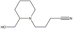 4-(2-(hydroxymethyl)piperidin-1-yl)butanenitrile,,结构式