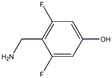 4-(aminomethyl)-3,5-difluorophenol 化学構造式