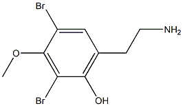 6-(2-aminoethyl)-2,4-dibromo-3-methoxyphenol