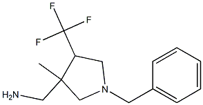 C-(1-Benzyl-3-methyl-4-trifluoromethyl-pyrrolidin-3-yl)-methylamine 结构式